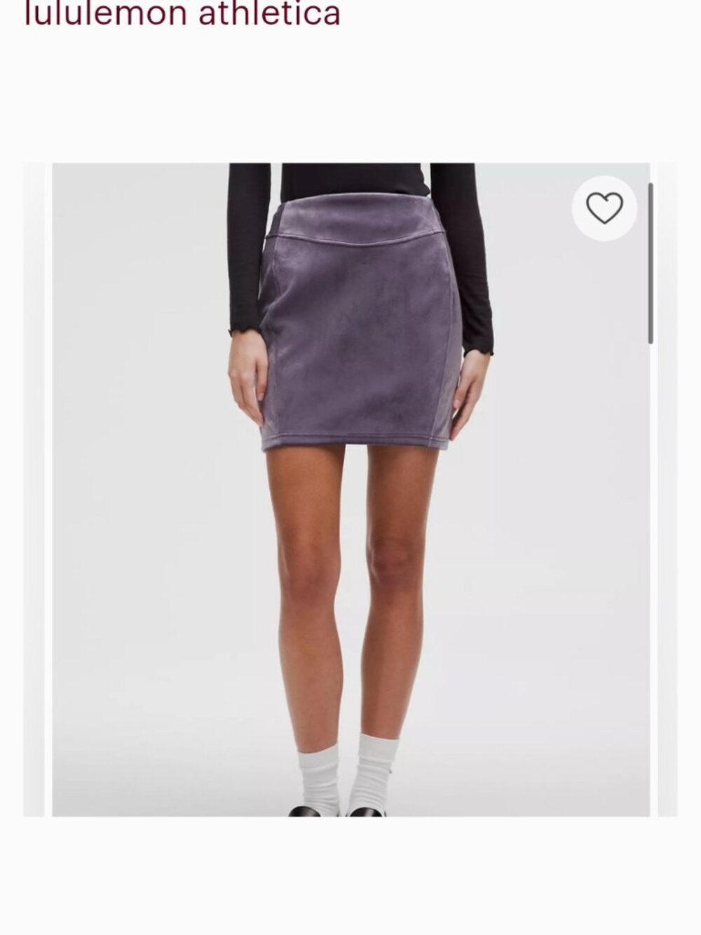 Lululemon NWT Scuba Mini Skirt Velvet Small Nightfall Purple